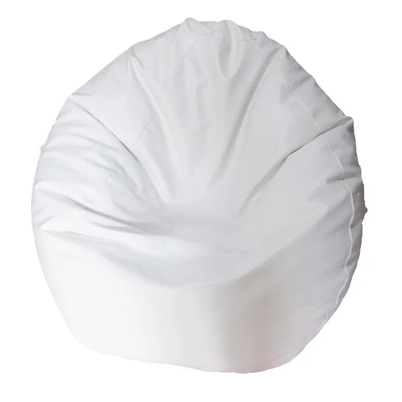 Puff poltrona grande en eco-cuero blanco